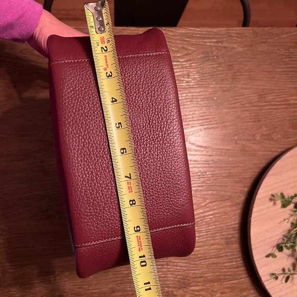 COACH purse- hobo style, with two straps- burgundy - only carried twice - Picture 8 of 10